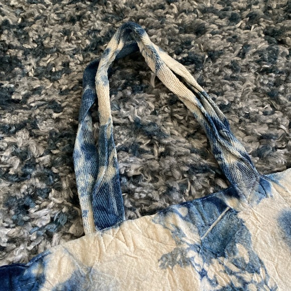 Patti Smith People Have The Power Shibori Dye Tote Bag - hand dyed & stitched - Picture 3 of 7